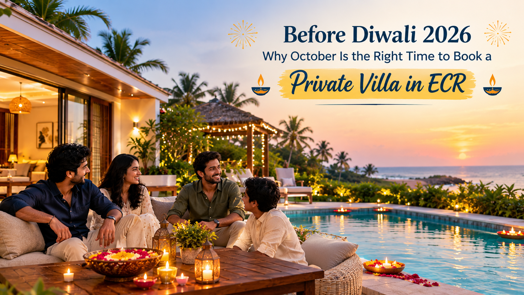 Before Diwali 2026: Why October Is the Right Time to Book a Private Villa in ECR